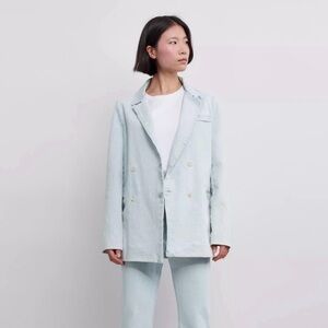 Levi’s NWT Light Blue Denim Double-Breasted Sport Coat Blazer Size Small